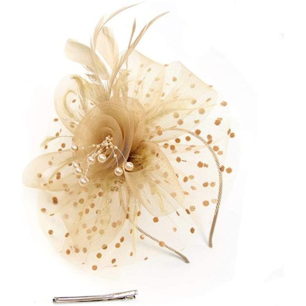 PENNY Mesh Hat Fascinator A-gold